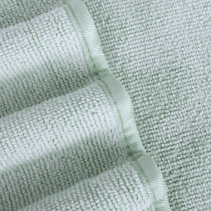 Polyte مجموعة مناشف استحمام ميكروفايبر سريعة الجفاف خالية من الوبر، 60 × 30 بوصة، 6 قطع (أخضر) - Image 5